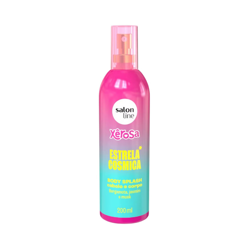 Body Splash Salon Line Estrela Cósmica em frasco transparente